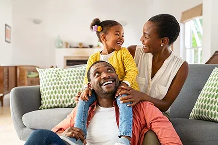 happy family in pest free home